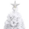 vidaXL Sapin de No&euml;l artificiel avec LED blanc 180 cm fibre optique