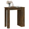 vidaXL Table de bar et étagère de rangement Chêne fumé 102x50x103,5 cm