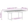 vidaXL Table &agrave; d&icirc;ner de jardin (150-200)x100x75cm Bois d'acacia massif