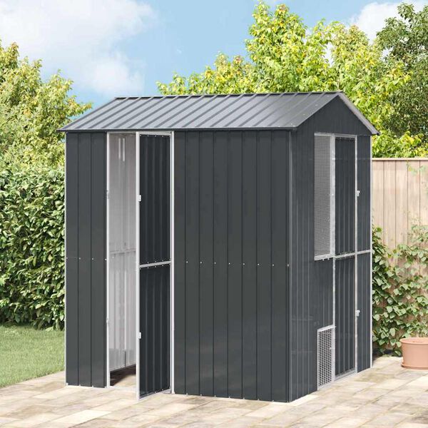 vidaXL Cage pour oiseaux Anthracite 215 x 210 x 247 cm Acier galvanisé