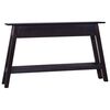 vidaXL Table console Noir 120x30x75 cm Bois d'acajou massif