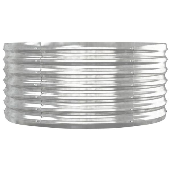 vidaXL Lit surélevé de jardin Acier galvanisé Argenté