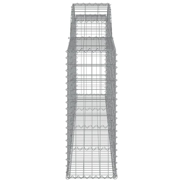 vidaXL Panier de gabions arqu&eacute; 300x30x80/100 cm Fer galvanis&eacute;