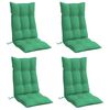 vidaXL Coussins de chaise &agrave; dossier haut lot de 4 vert tissu oxford