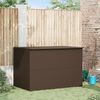 vidaXL Boîte de stockage de jardin marron 150x100x100cm Résine tressée