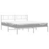 vidaXL Cadre de lit métal sans matelas et tête de lit blanc 183x213 cm