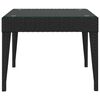 vidaXL Table d'appoint noir 50x50x38 cm poly rotin et verre trempé