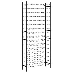 vidaXL Casier &agrave; bouteilles pour 96 bouteilles Noir Fer