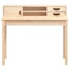 vidaXL Bureau 110x50x93 cm Bois massif Pin