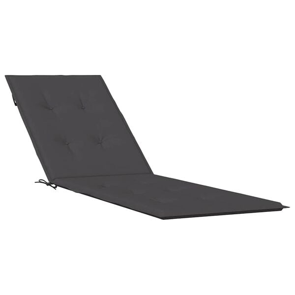 vidaXL Coussin de chaise longue anthracite m&eacute;lang&eacute; (75+105) x 50 x 4 cm