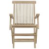 vidaXL Chaises de jardin pliantes lot de 2 gris 56x61x89cm bois teck