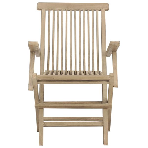 vidaXL Chaises de jardin pliantes lot de 2 gris 56x61x89cm bois teck