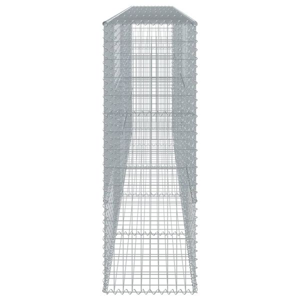 vidaXL Panier gabion avec couvercle 500x50x150 cm fer galvanis&eacute;