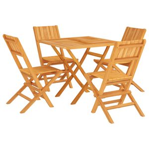 vidaXL Ensemble à manger de jardin 5 pcs Bois de teck massif