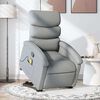 vidaXL Fauteuil inclinable de massage gris clair tissu