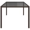 vidaXL Table de Jardin Marron 250 x 100 x 75 cm polyrotin