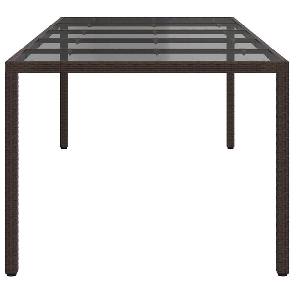 vidaXL Table de Jardin Marron 250 x 100 x 75 cm polyrotin