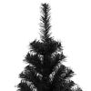 vidaXL Sapin de No&euml;l artificiel avec support noir 180 cm PVC