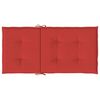 vidaXL Coussins de chaise de jardin &agrave; dossier bas lot de 4 rouge