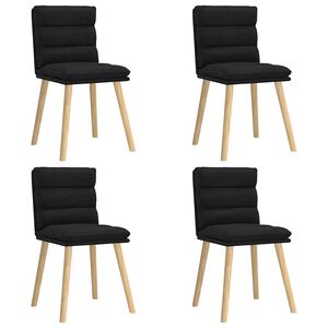 vidaXL Chaises à manger lot de 4 noir tissu