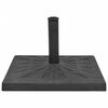 vidaXL Base carrée de parasol Résine Noir 19 kg