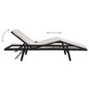 vidaXL Chaise longue avec coussin R&eacute;sine tress&eacute;e Noir