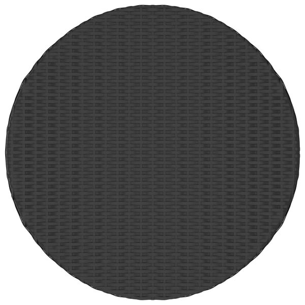 vidaXL Table &agrave; th&eacute; Noir 68x68x30 cm R&eacute;sine tress&eacute;e