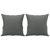 vidaXL Ensemble de canap&eacute;s 2 pcs coussins gris fonc&eacute; tissu