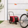 vidaXL Remorque de vélo pour animaux de compagnie rouge et noir