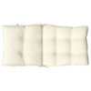 vidaXL Coussins de chaise &agrave; dossier bas lot de 6 cr&egrave;me tissu oxford