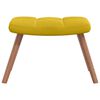 vidaXL Chaise &agrave; bascule avec repose-pied Jaune moutarde Velours