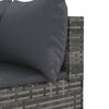 vidaXL Salon de jardin 10 pcs avec coussins Gris R&eacute;sine tress&eacute;e