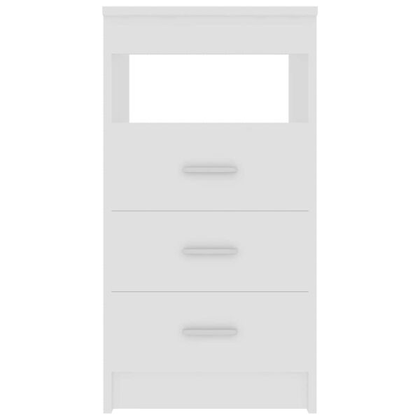 vidaXL Armoire &agrave; tiroirs Blanc 40x50x76 cm Bois d'ing&eacute;nierie