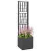 vidaXL Cache-pot de jardin Anthracite 36 x 36 x 140 cm Polypropylène