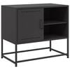 vidaXL Meuble TV noir 68x39x60,5 cm acier