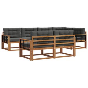 vidaXL Ensemble de canap&eacute;s d'ext&eacute;rieur 7 pcs Naturel et Anthracite