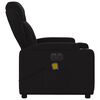 vidaXL Fauteuil inclinable de massage &eacute;lectrique noir tissu