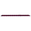 vidaXL Chaise longue avec coussin rouge bordeaux Bois de teck solide