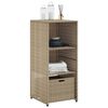 vidaXL Armoire de rangement de jardin beige 50x55x115cm résine tressée