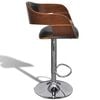 vidaXL Tabouret de bar bois courbé et similicuir