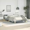 vidaXL Cadre de lit sans matelas gris clair double tissu