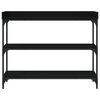vidaXL Table console avec &eacute;tag&egrave;res noir 100x30x80 cm