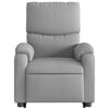 vidaXL Fauteuil inclinable de massage gris clair tissu