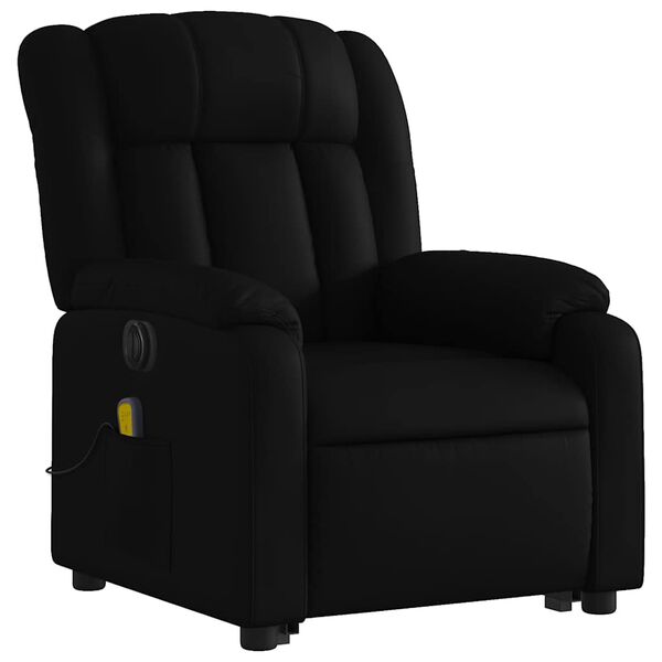 vidaXL Fauteuil inclinable de massage &eacute;lectrique noir similicuir