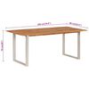 vidaXL Table de salle &agrave; manger 180x90x76 cm Bois d'acacia massif