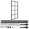 vidaXL Porte coulissante quincaillerie Aluminium et verre ESG 76x205cm