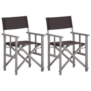 vidaXL Chaises de metteur en sc&egrave;ne lot de 2 Bois massif d'acacia