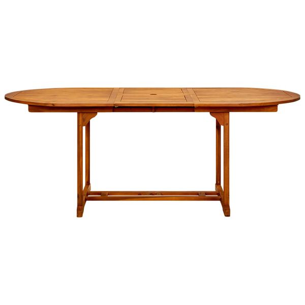 vidaXL Table de jardin (150-200)x100x75 cm Bois d'acacia massif