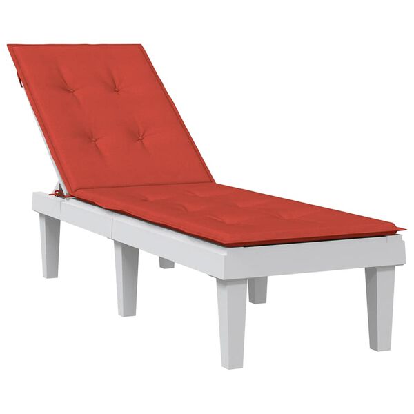 vidaXL Coussin de chaise longue rouge m&eacute;lang&eacute; (75+105) x 50 x 4 cm tissu