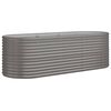vidaXL Lit sur&eacute;lev&eacute; de jardin Acier galvanis&eacute; 224x80x68 cm gris